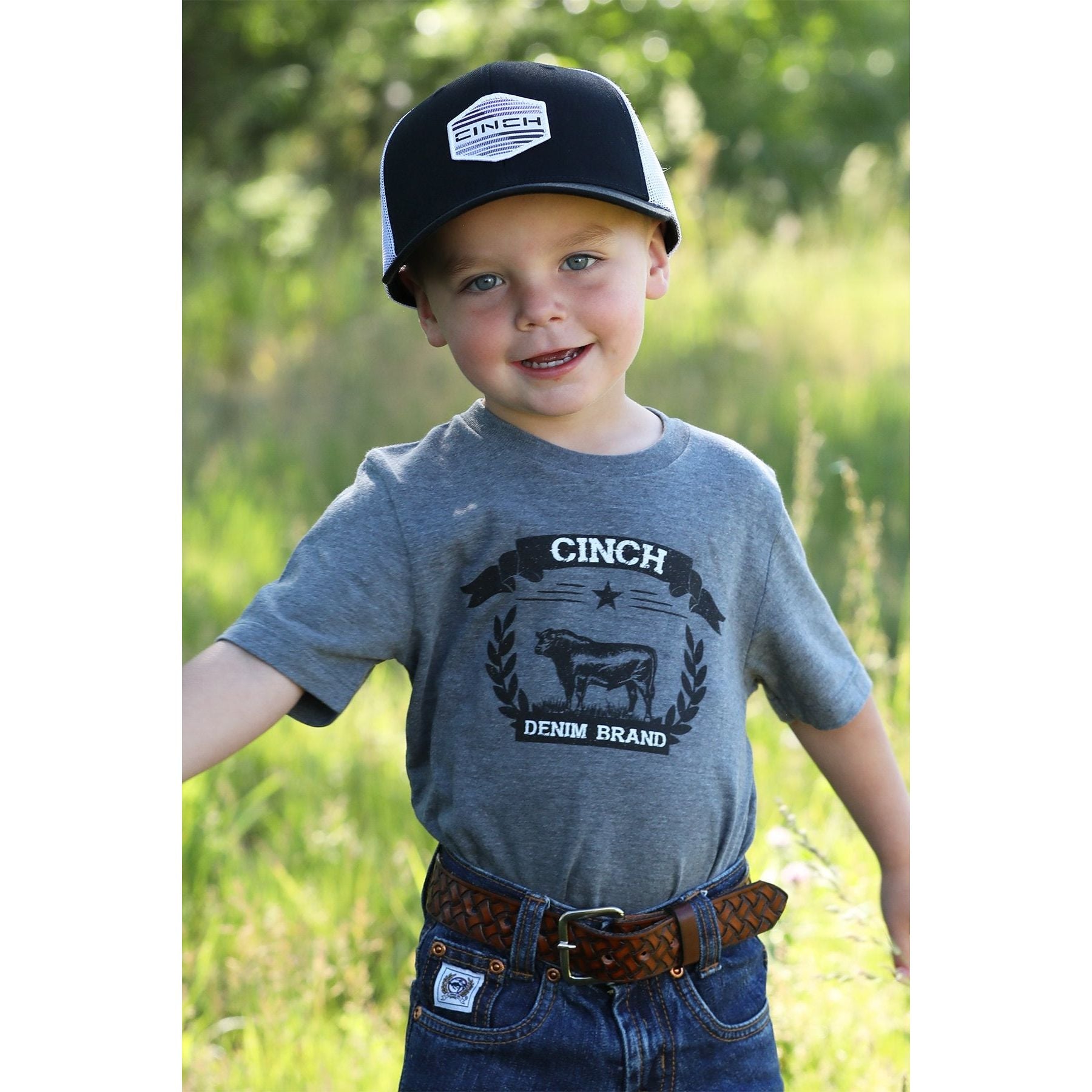 Cinch Baby/Toddler/ Cinch Denim Tee - Gray