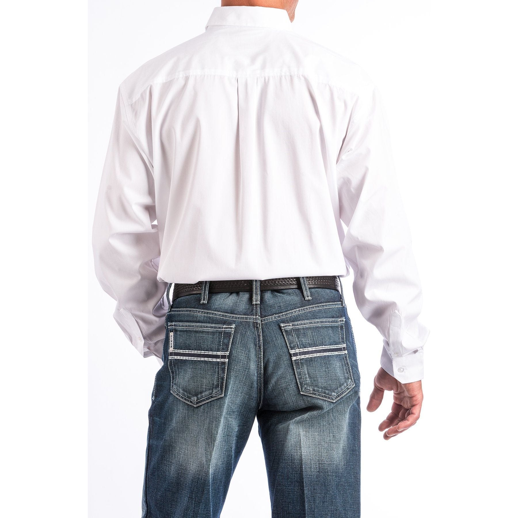 Men's Cinch Solid White Button-Down Shirt