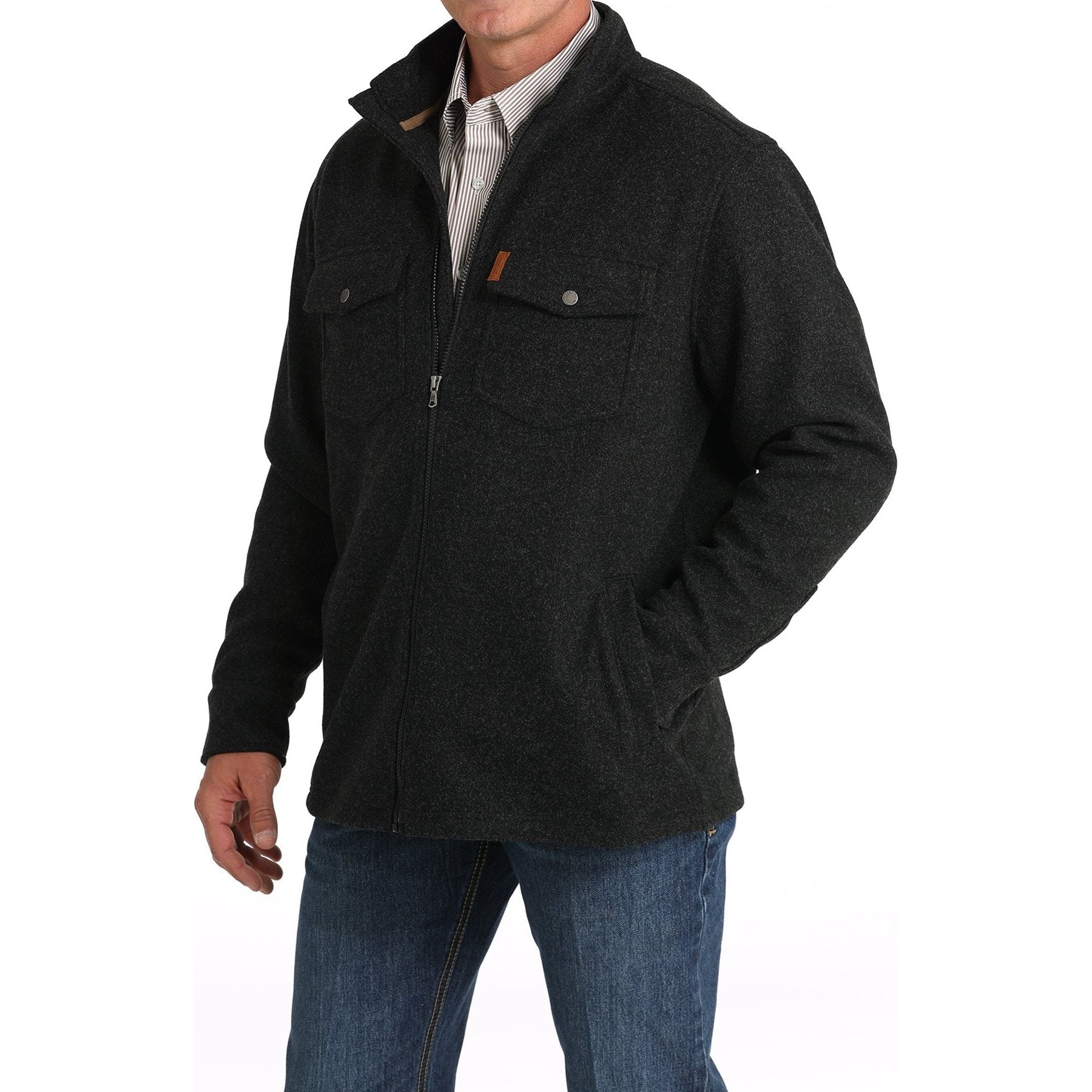 Men's Cinch Shirt Jacket - Black