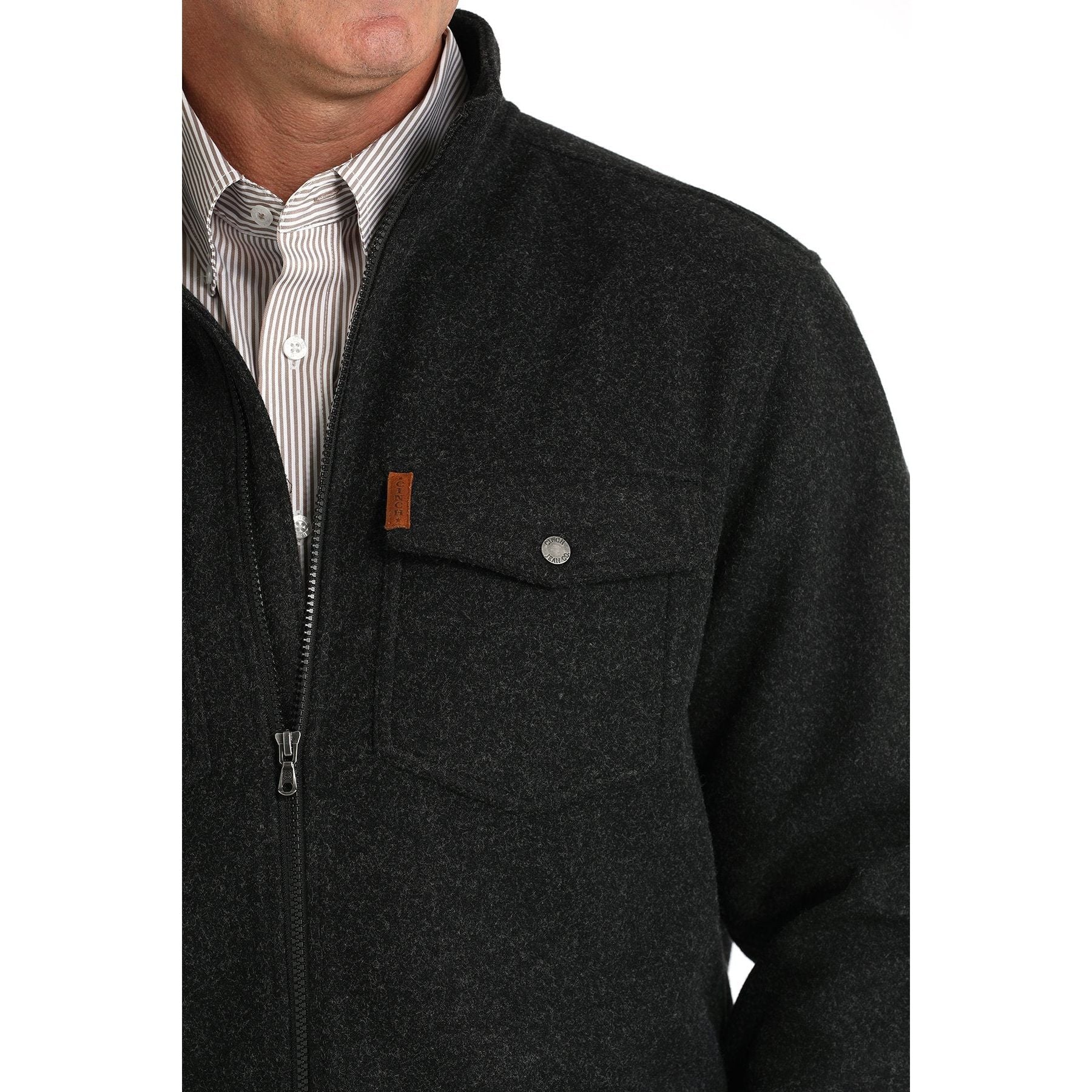 Men's Cinch Shirt Jacket - Black
