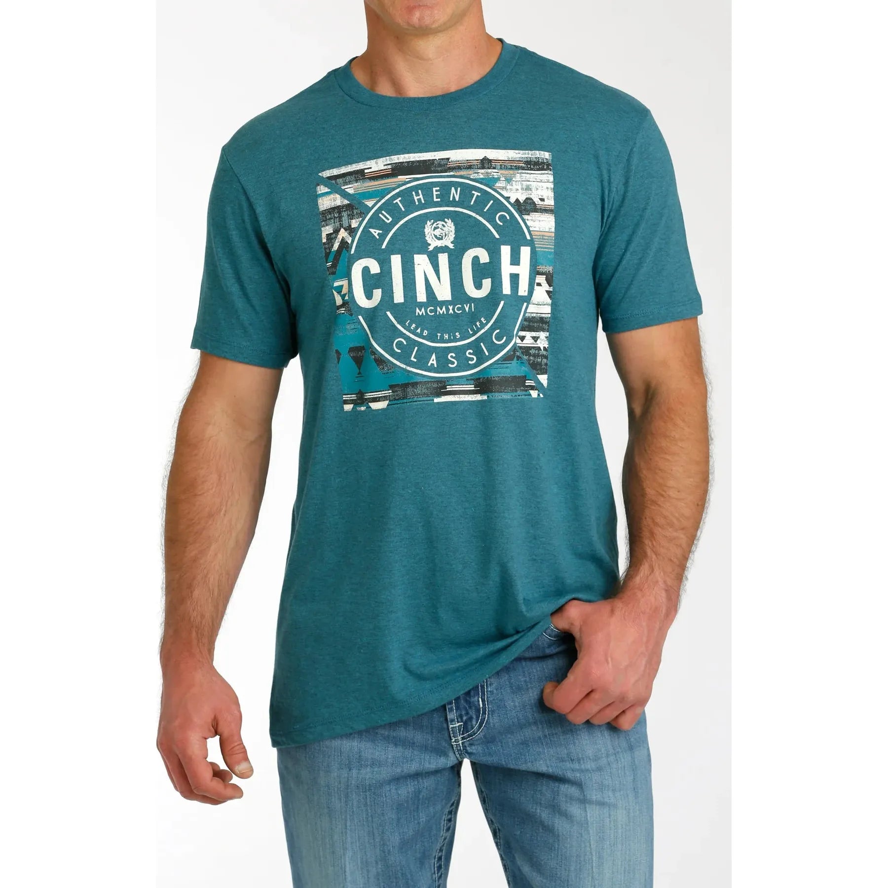 MEN'S CINCH AUTHENTIC CLASSIC TEE - TEAL