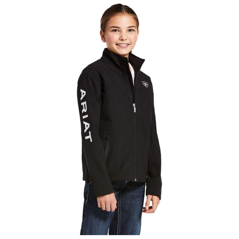 Ariat Childrens, Kids, Youth Team Softshell Black Jacket