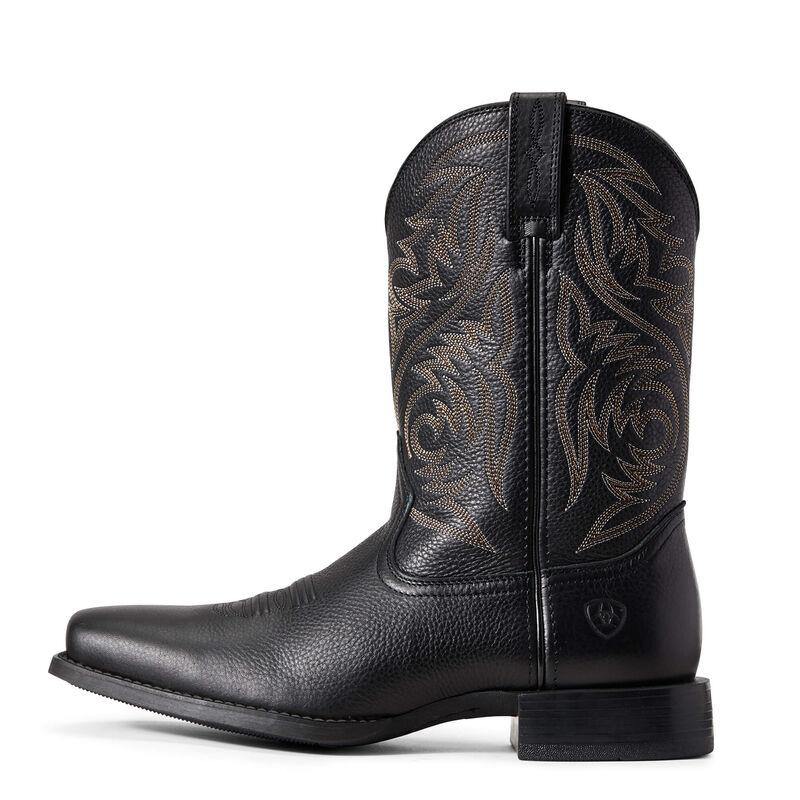 Ariat Sport Herdsman Western Boot Black Deertan - CWesternwear