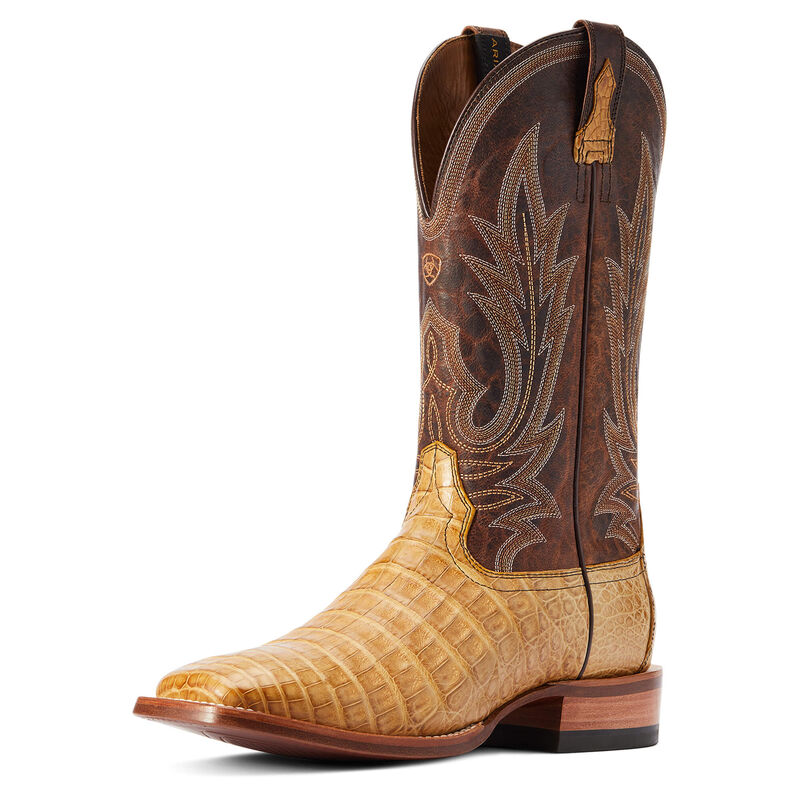 Mens Ariat Gunslinger Western Boot - HONEYCOMB CAIMAN BELLY