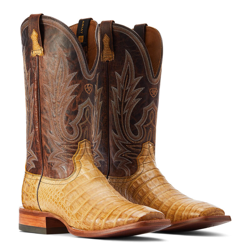 Mens Ariat Gunslinger Western Boot - HONEYCOMB CAIMAN BELLY