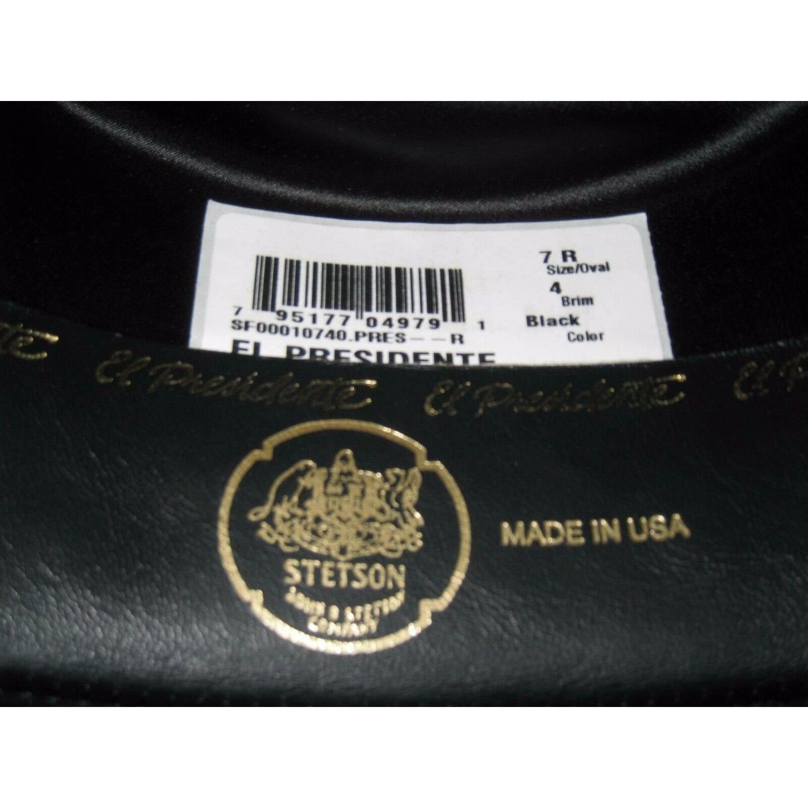 New Stetson Western Wear Cowboy 100x Black El Presidente Beaver & Cashmere Hat - CWesternwear