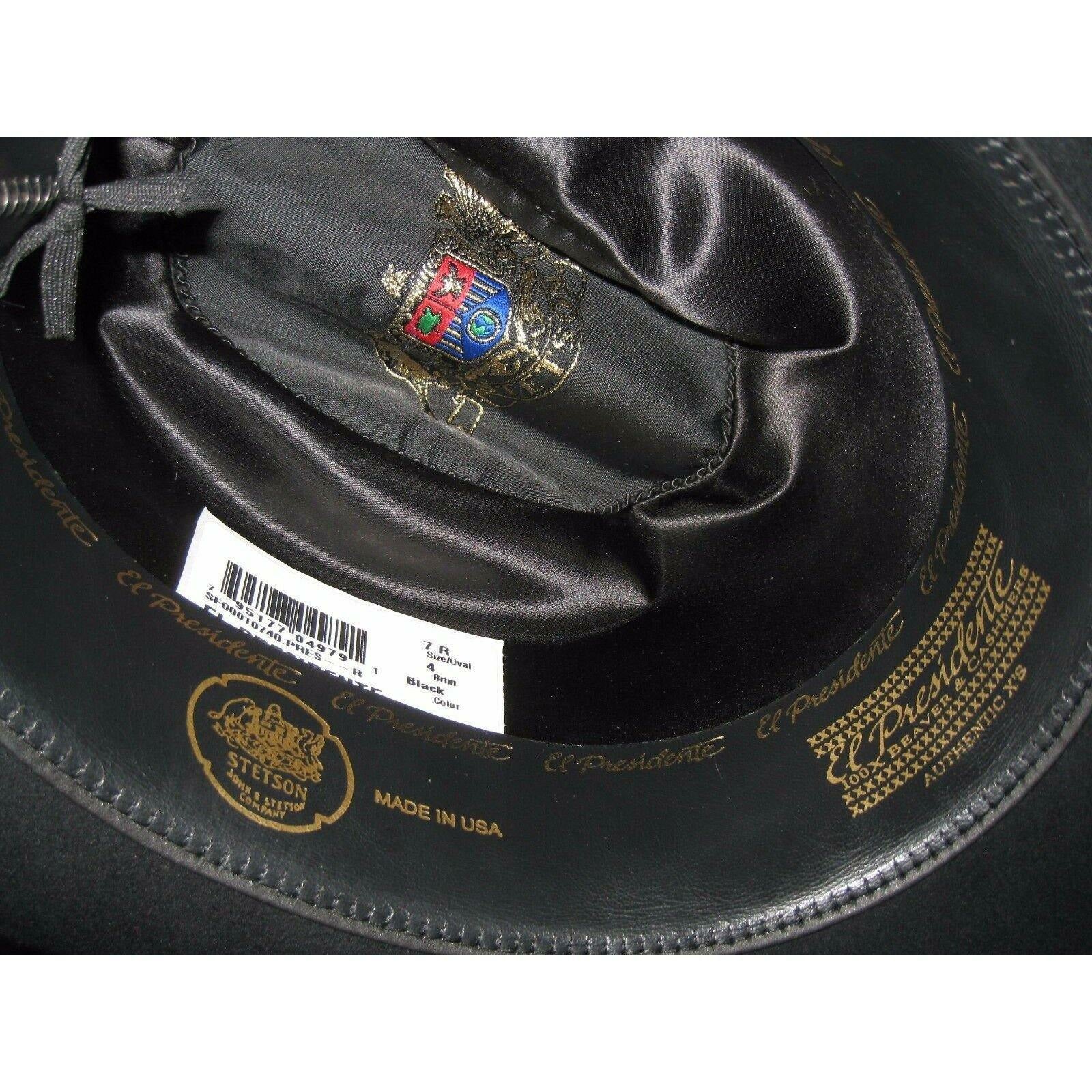 New Stetson Western Wear Cowboy 100x Black El Presidente Beaver & Cashmere Hat - CWesternwear