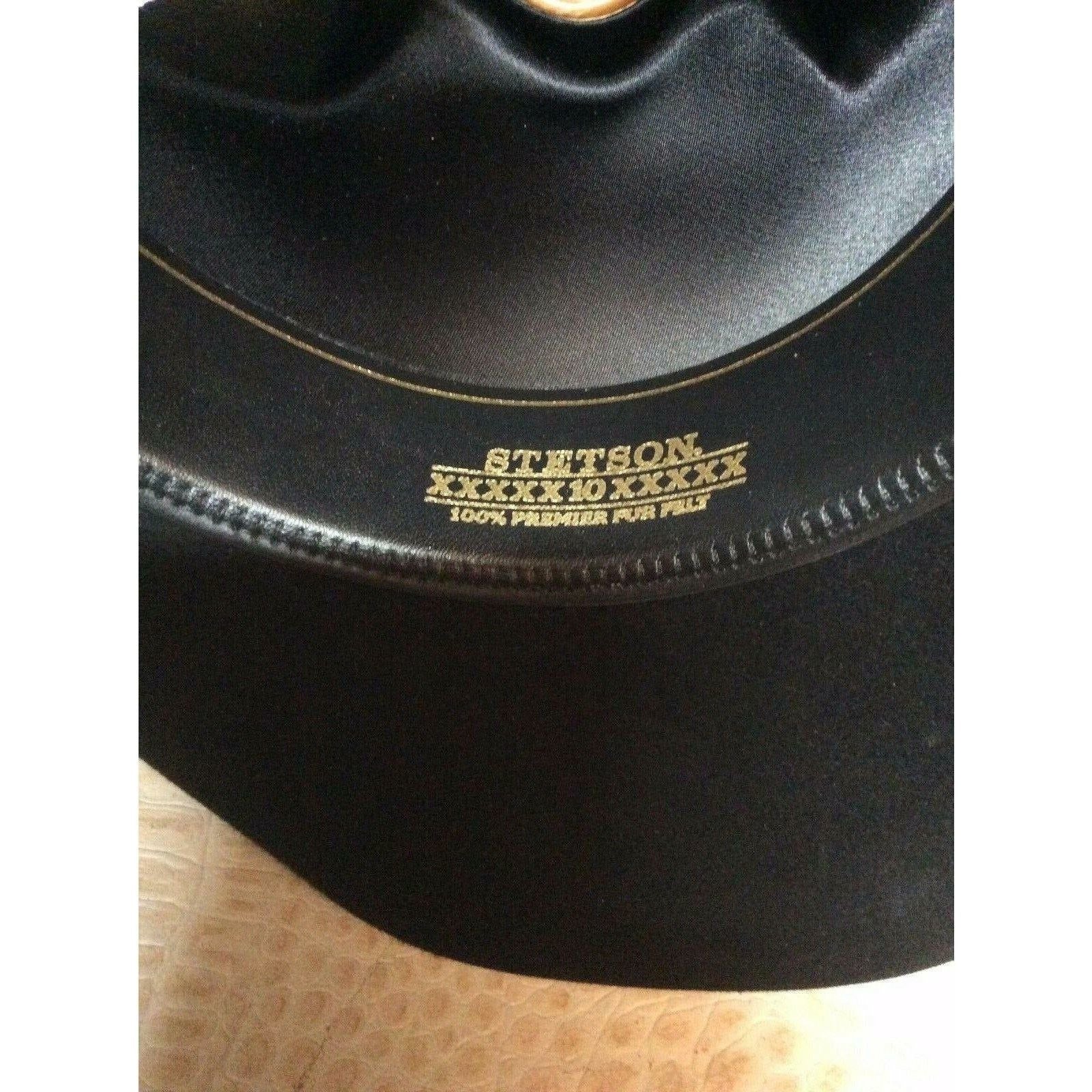 New Stetson Shasta Black 10X Beaver Fur Felt Cowboy Hat - CWesternwear