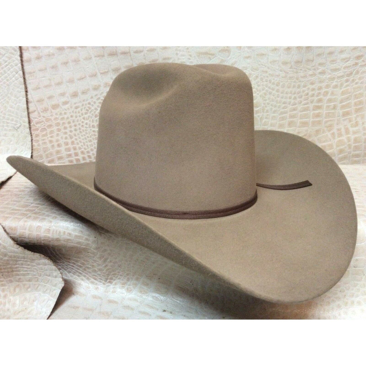 Kemosabe Aspen Grit Tan Beaver Felt Flat Brim Cowboy Hat Fedora Stetson 7 1/4 58 Rodeo King 7X Beaver Felt Hat Regular Crown Camel – Los  main image 2