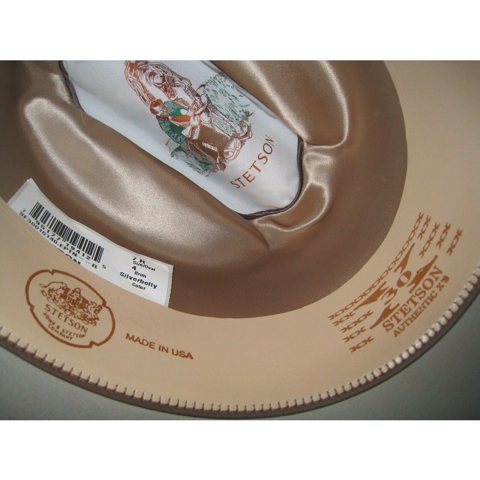 30X Stetson El Patron Silverbelly Beaver Fur Felt Western Cowboy Hat - CWesternwear