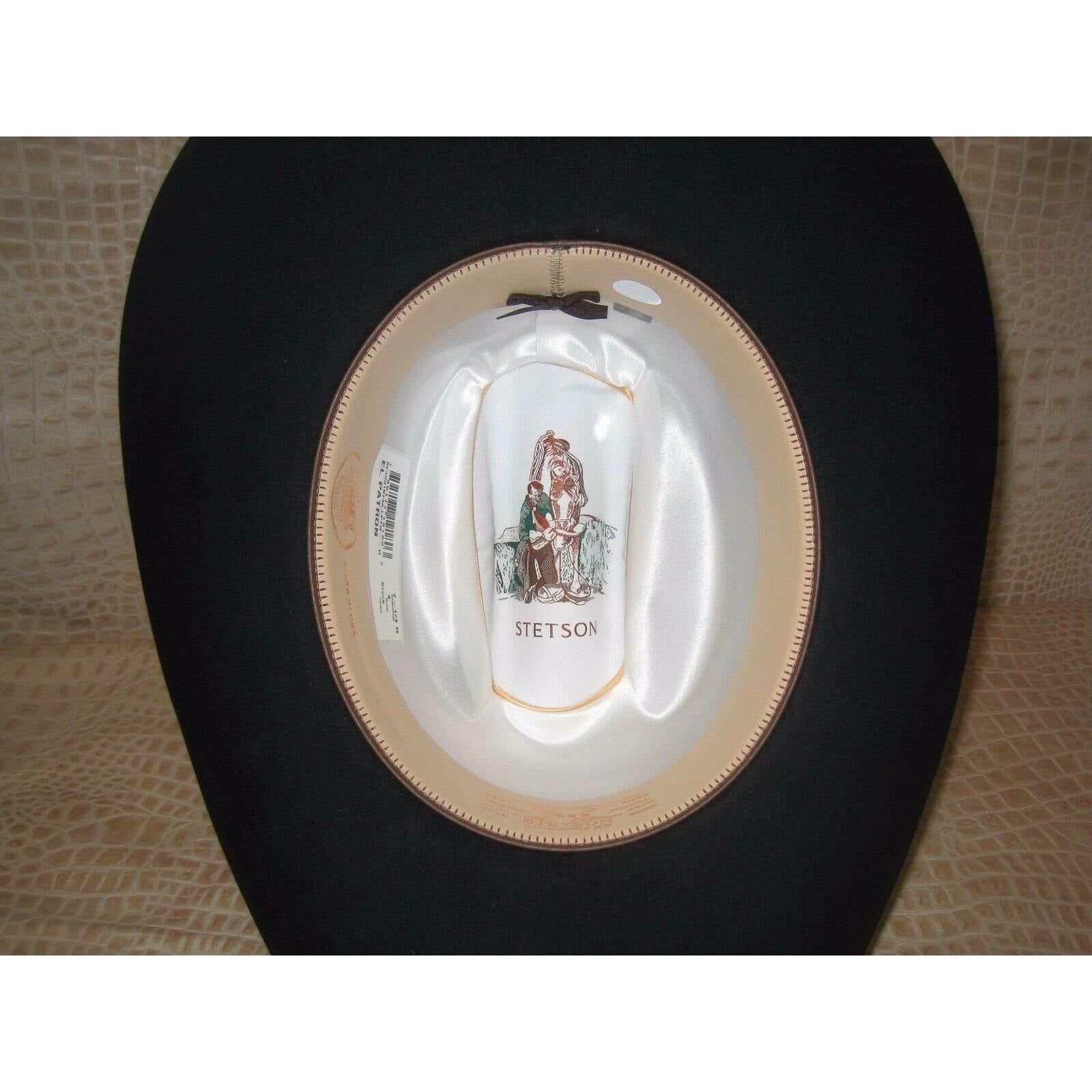 30X Stetson El Patron Black Beaver Fur Felt Western Cowboy Rodeo Hat - CWesternwear