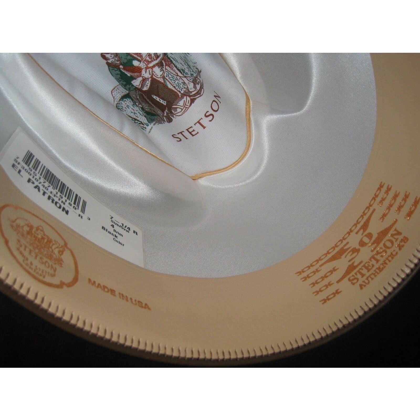 30X Stetson El Patron Black Beaver Fur Felt Western Cowboy Rodeo Hat - CWesternwear