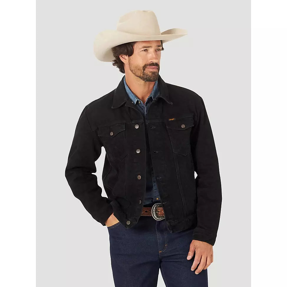 WRANGLER® COWBOY CUT® UNLINED DENIM JACKET IN SHADOW BLACK