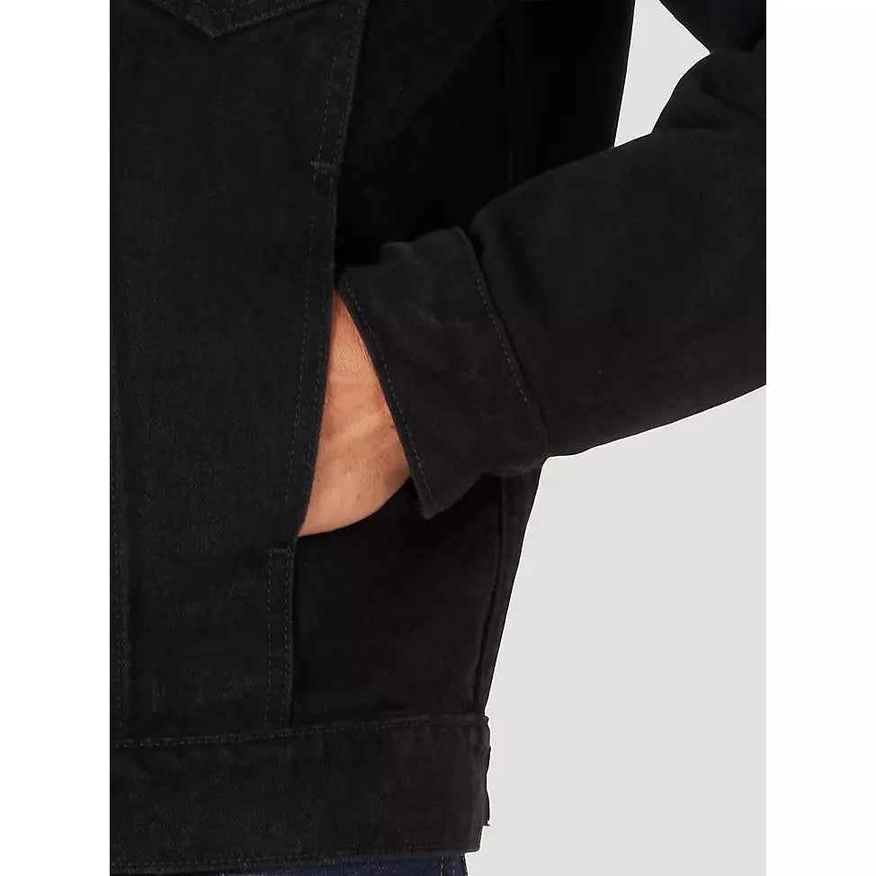WRANGLER® COWBOY CUT® UNLINED DENIM JACKET IN SHADOW BLACK