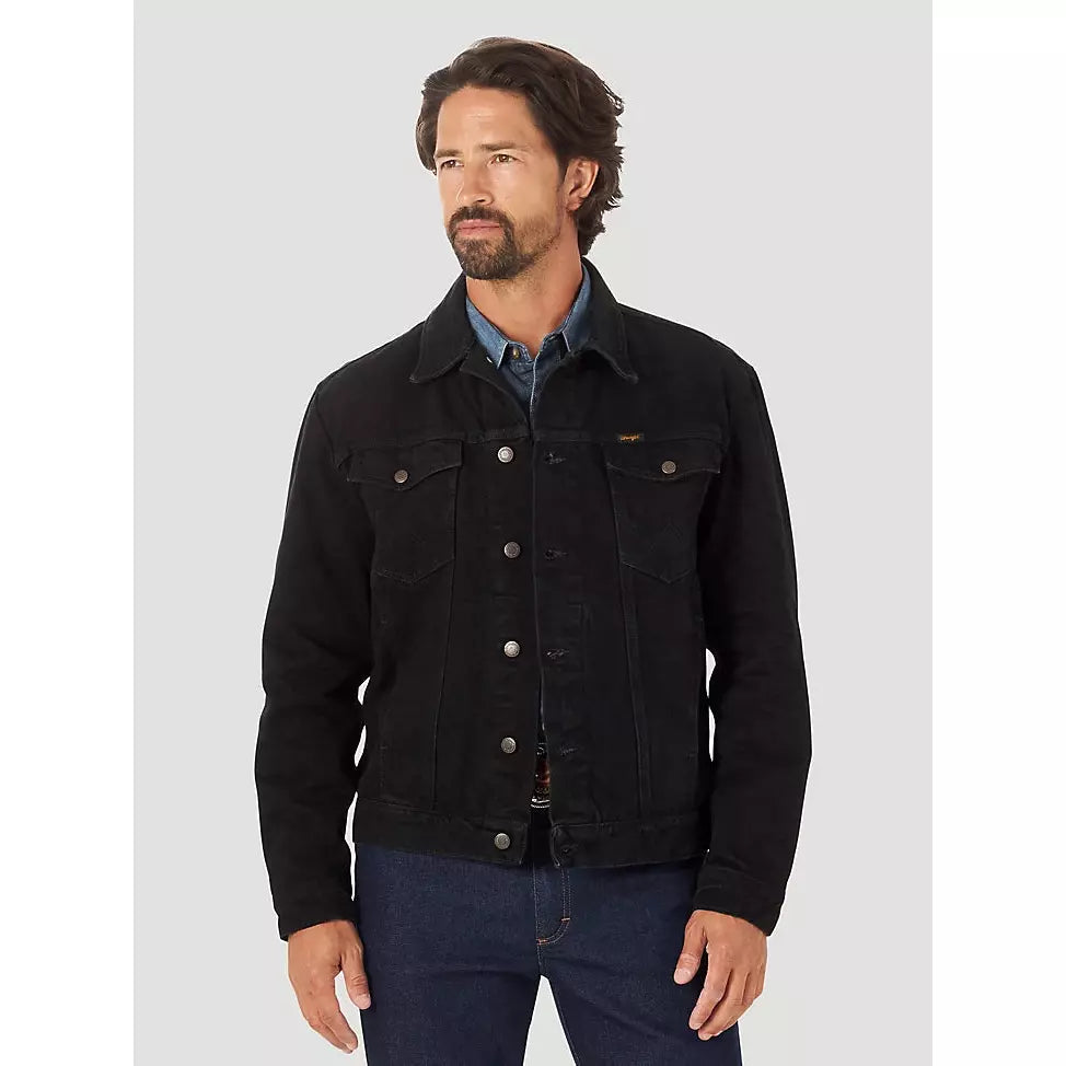 WRANGLER® COWBOY CUT® UNLINED DENIM JACKET IN SHADOW BLACK