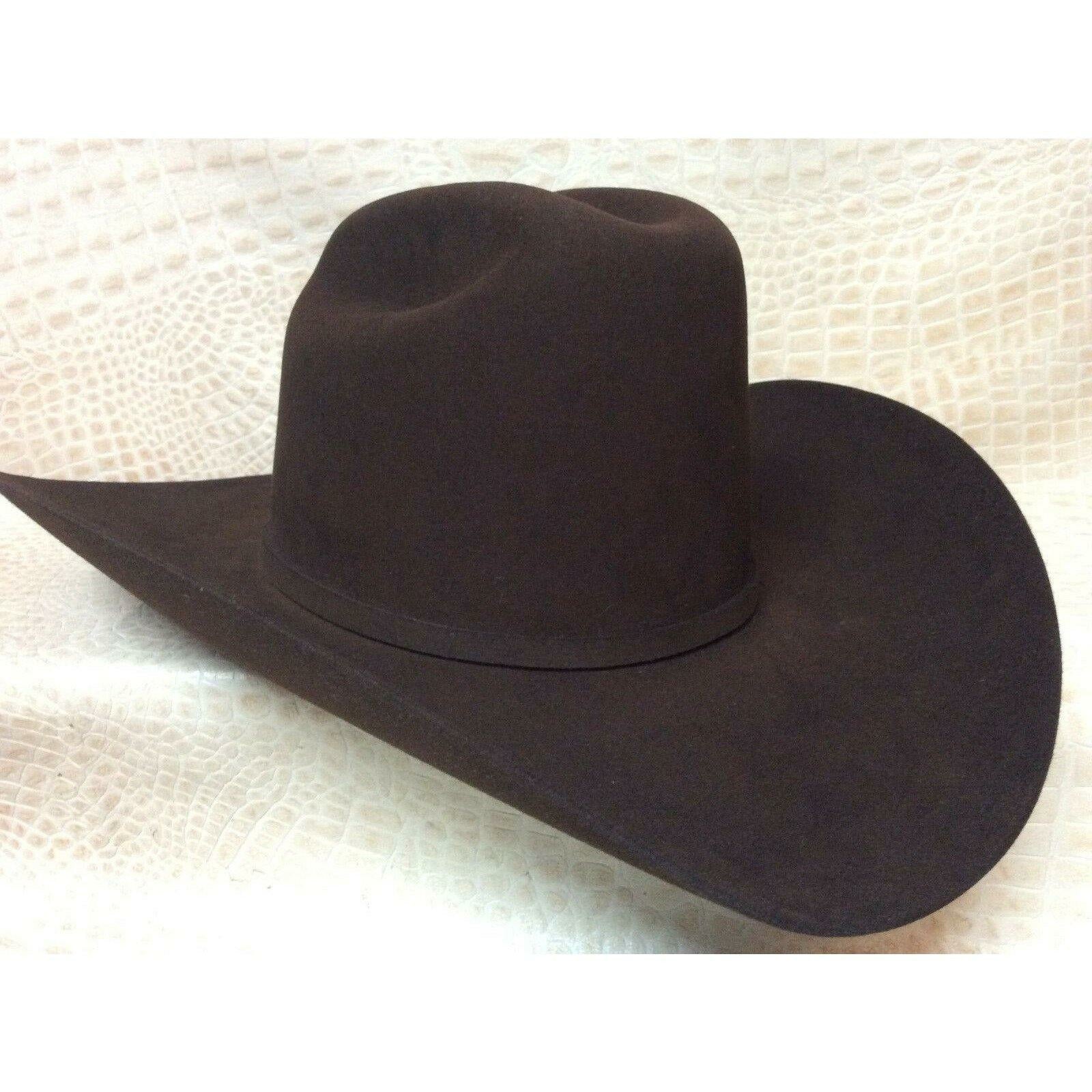 30X Stetson El Patron Chocolate Brown Beaver Fur Felt Western Cowboy Hat - CWesternwear