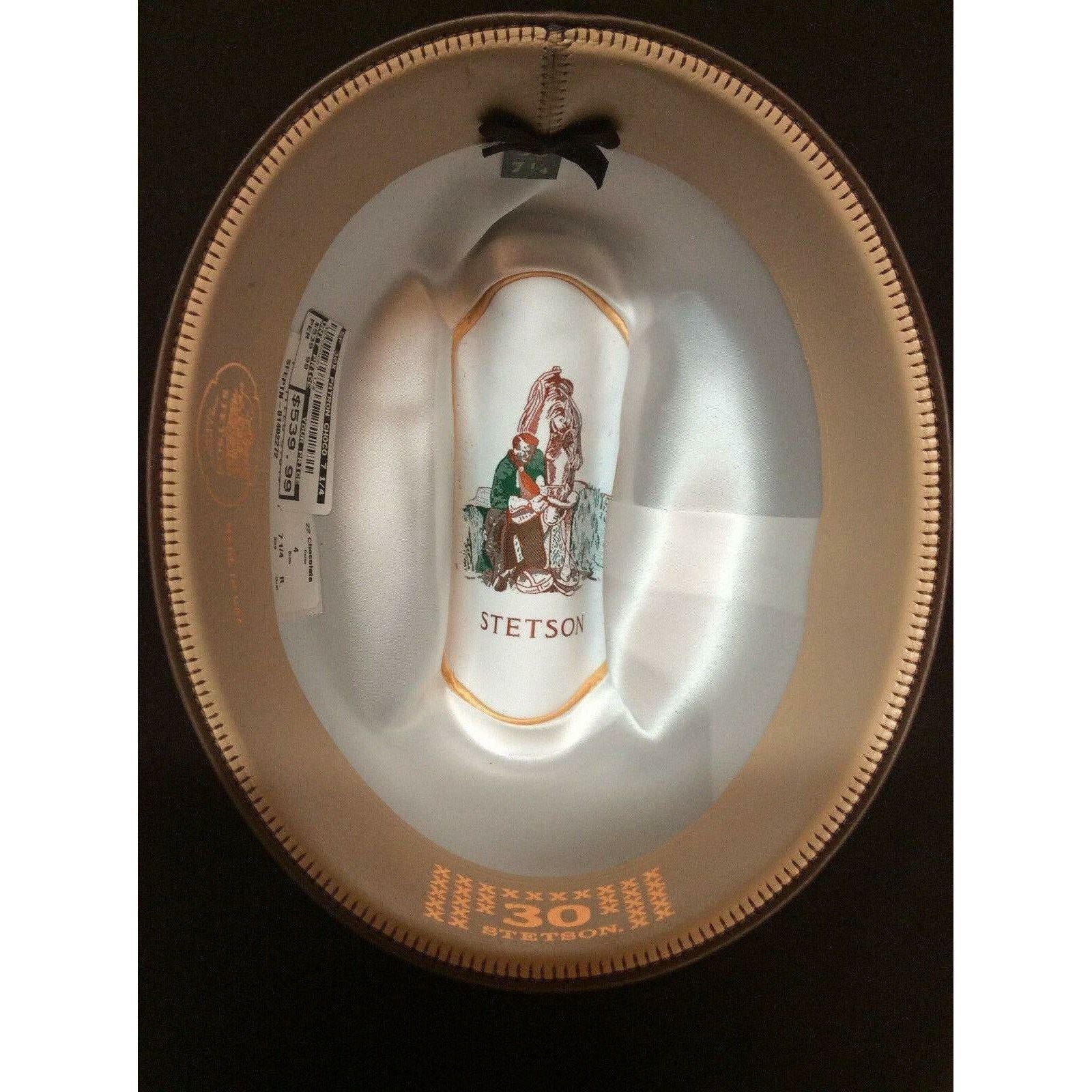 30X Stetson El Patron Chocolate Brown Beaver Fur Felt Western Cowboy Hat - CWesternwear