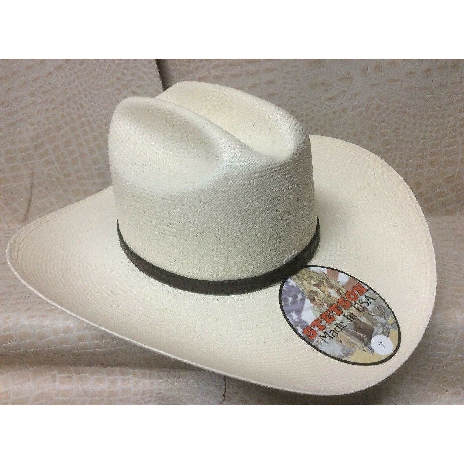 Stetson 1000x Hebilla de Oro Western Classic Cowboy Straw Hat 4 Inch Brim - CWesternwear