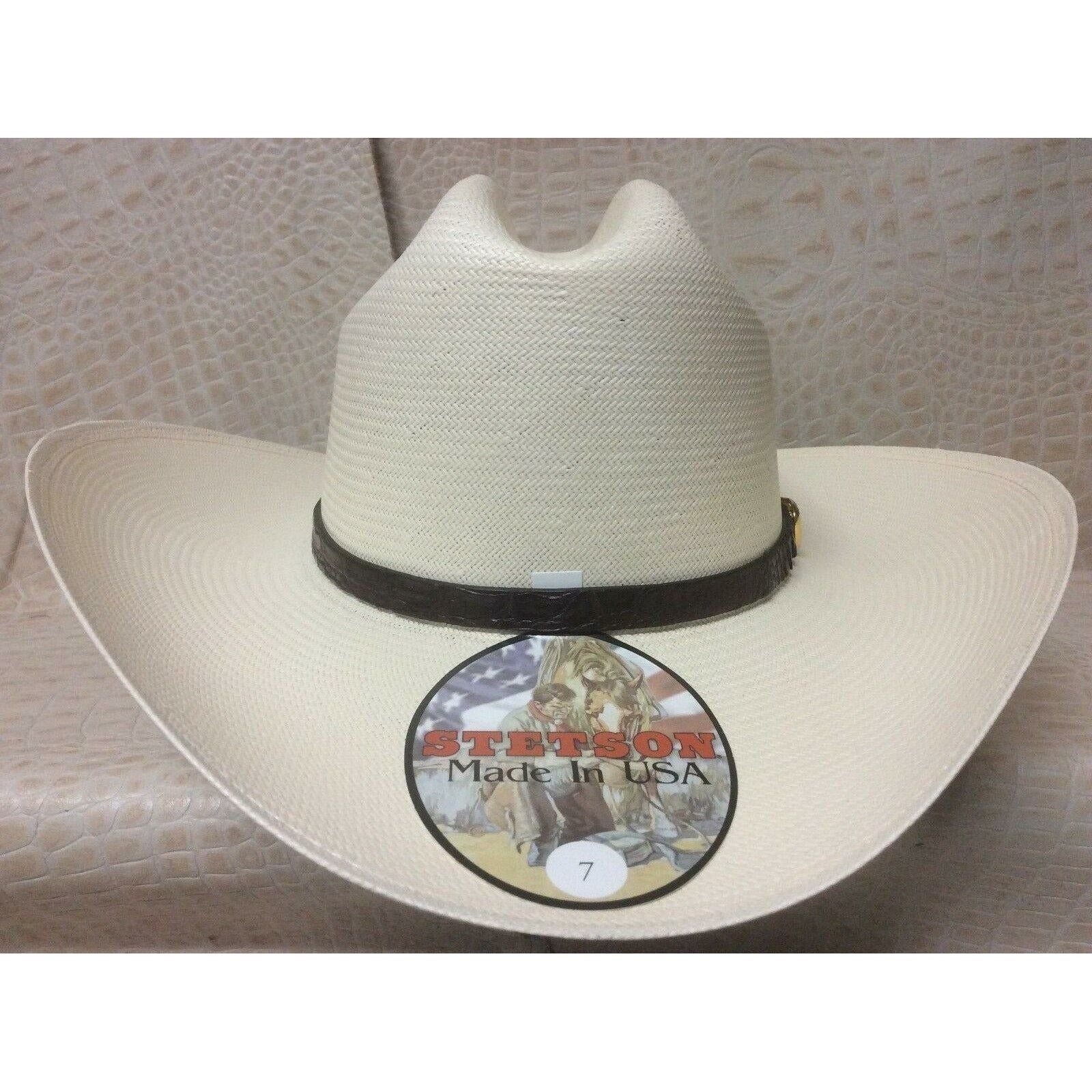 Stetson 1000x Hebilla de Oro Western Classic Cowboy Straw Hat 4 Inch Brim - CWesternwear