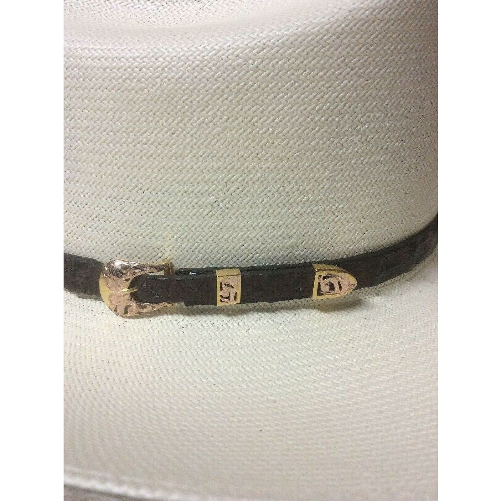 Stetson 1000x Hebilla de Oro Western Classic Cowboy Straw Hat 4 Inch Brim - CWesternwear