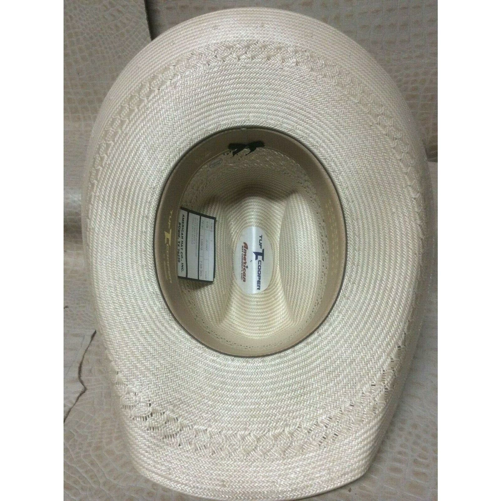 American Hat 20X Tan & Natural Rodeo Western Cowboy Straw Tuf Cooper 8810 Hat - CWesternwear