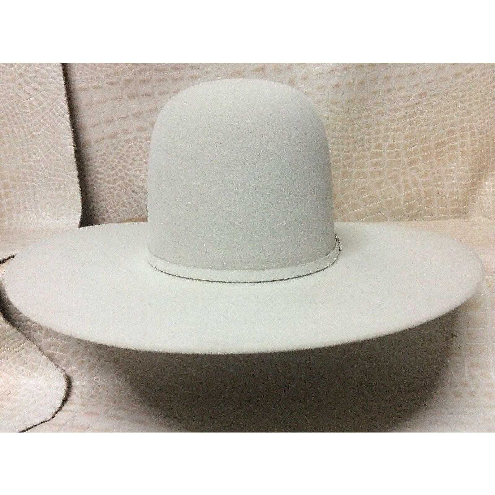 New Resistol 6X Midnight Silver Belly Beaver Fur Felt Open Crown Cowboy Hat Western Rodeo - CWesternwear