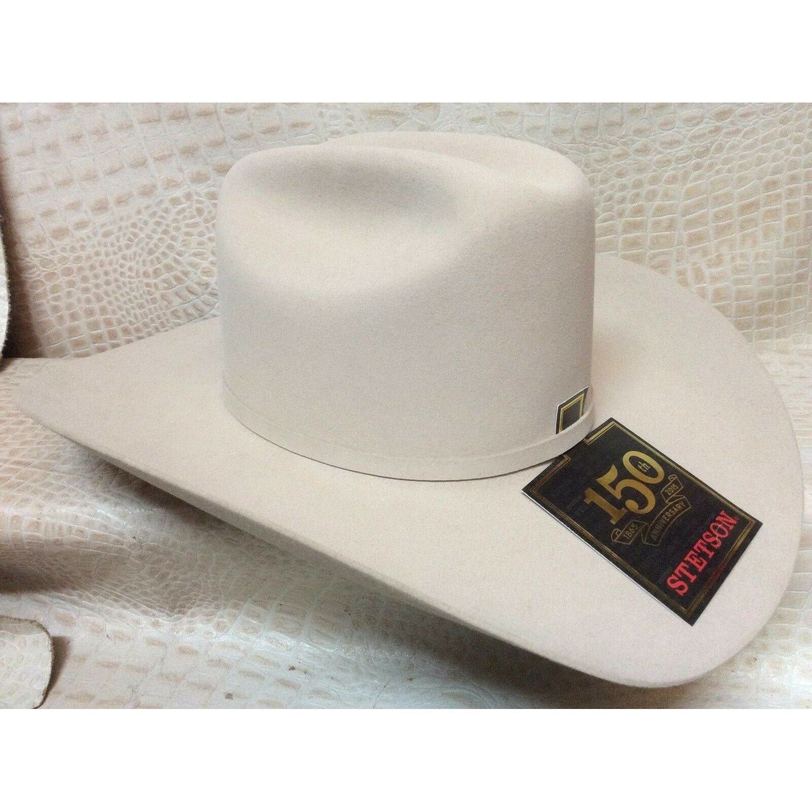 Stetson Shasta Silverbelly 10X Beaver Fur Felt Cowboy Rodeo Western Hat - CWesternwear