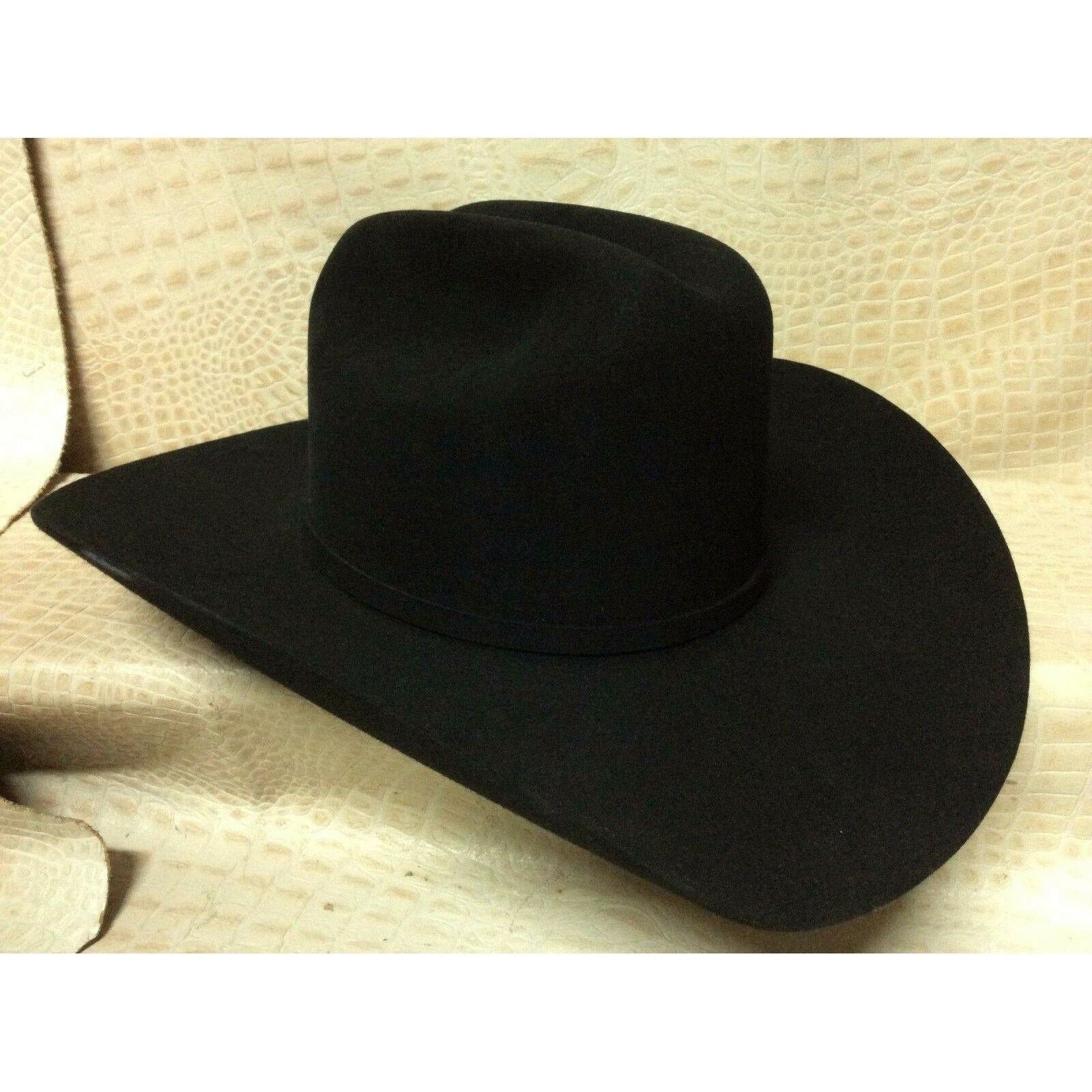 New Stetson Skyline Black 6X Beaver Fur Felt Western Rodeo Riding Cowboy Hat - CWesternwear