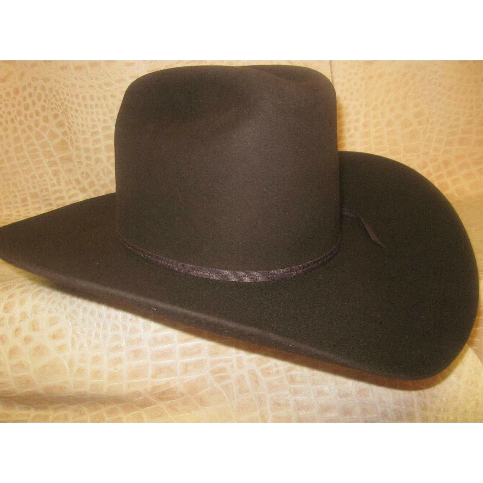 Stetson Rancher Chocolate 6X Beaver Fur Felt Western Cowboy Hat - CWesternwear