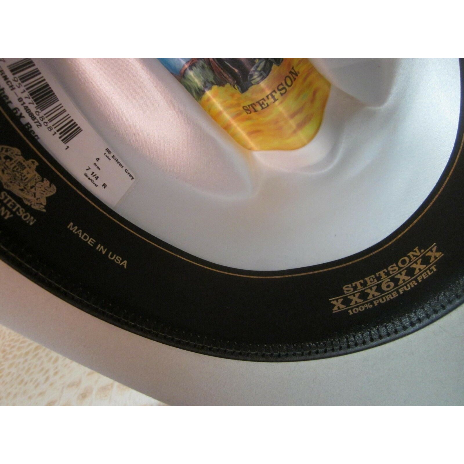 Stetson Rancher 6X Silver Grey Beaver Fur Felt Western Cowboy Hat - CWesternwear