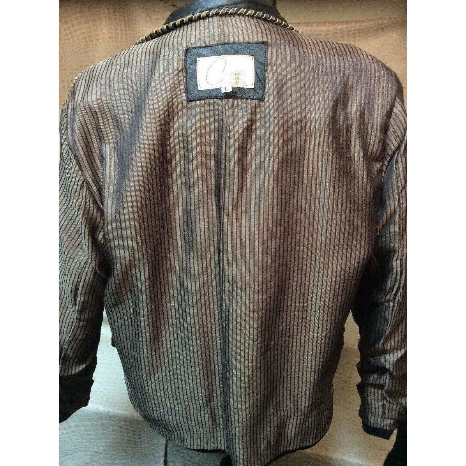 New Mens Vintage Italian Lamb Skin Brown Leather Western Cowboy Dress Jacket - CWesternwear