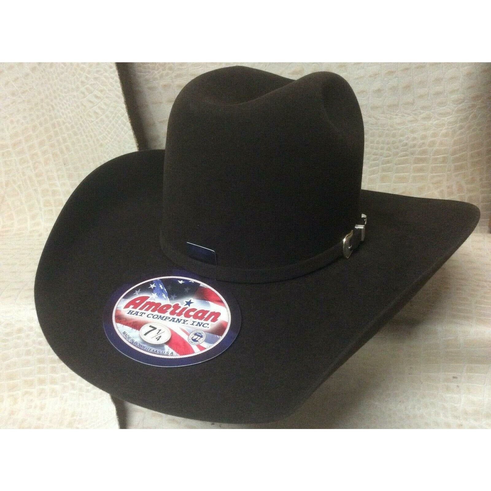 American Hat Co. Chocolate 10X Beaver Fur Felt Cowboy Hat Western Rodeo - CWesternwear