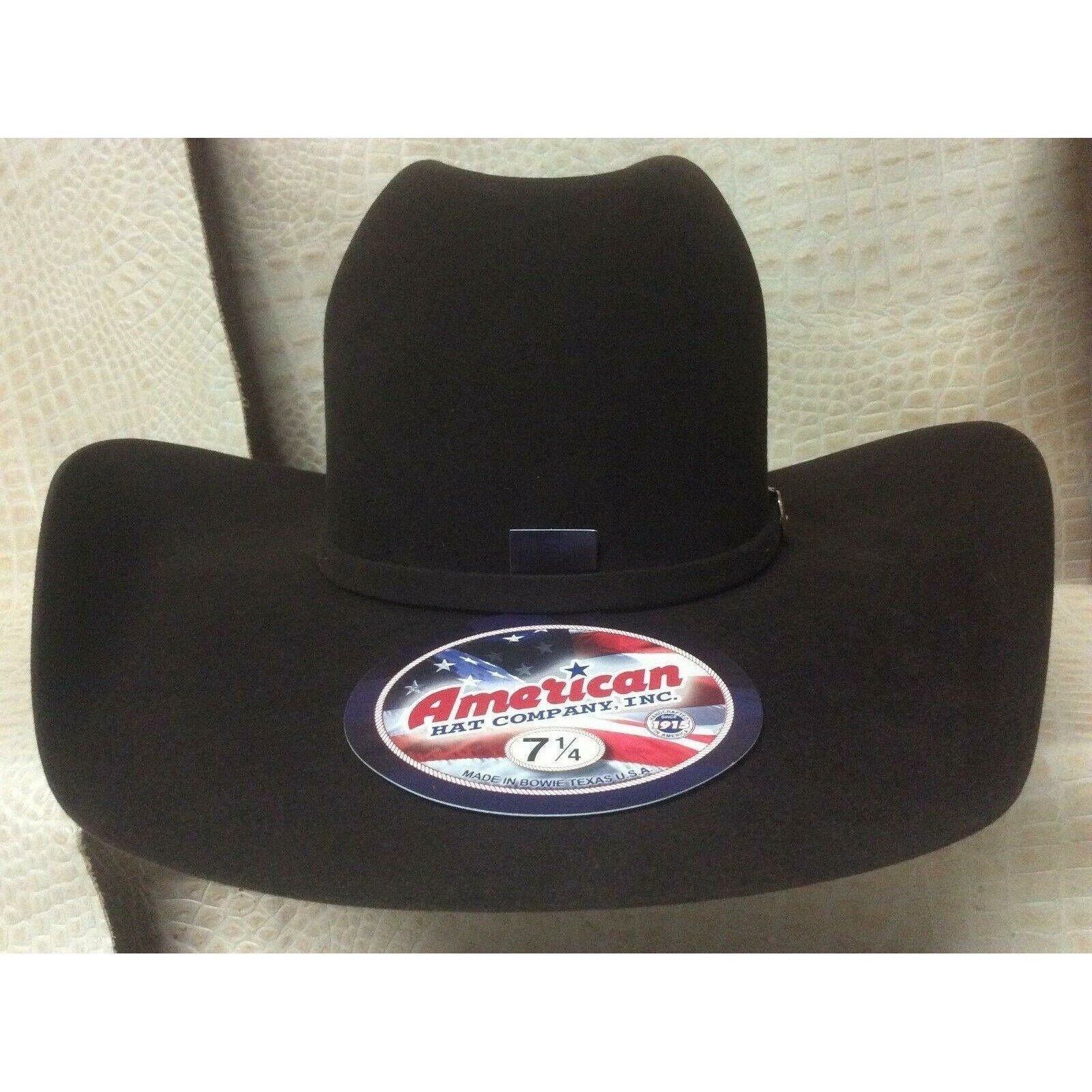 American Hat Co. Chocolate 10X Beaver Fur Felt Cowboy Hat Western Rodeo - CWesternwear