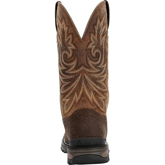 ROCKY MEN'S WESTERN DARK BROWN BOOT