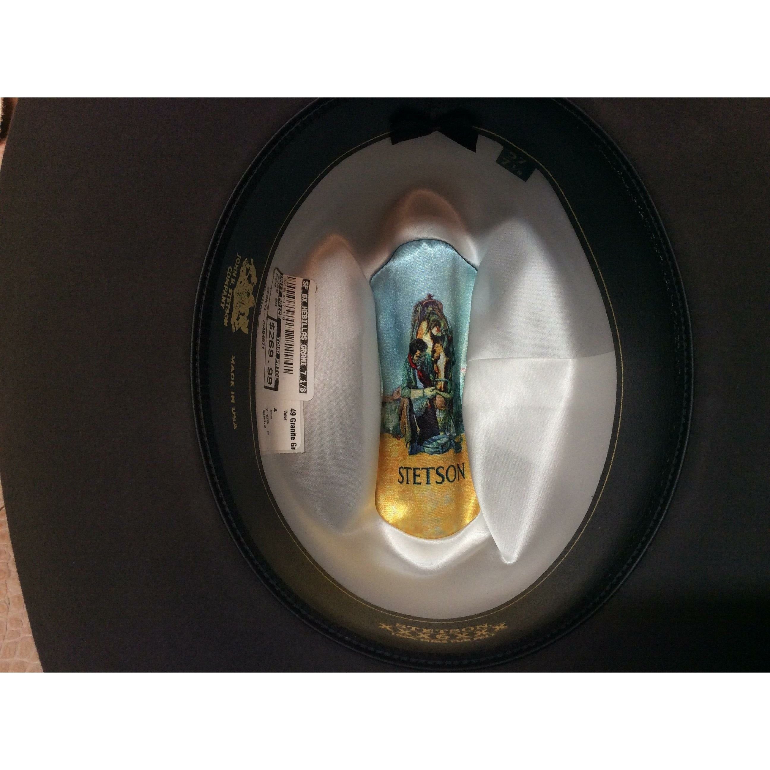 New Stetson Skyline Granite Grey 6X Beaver Fur Felt Western Rodeo Cowboy Hat - CWesternwear