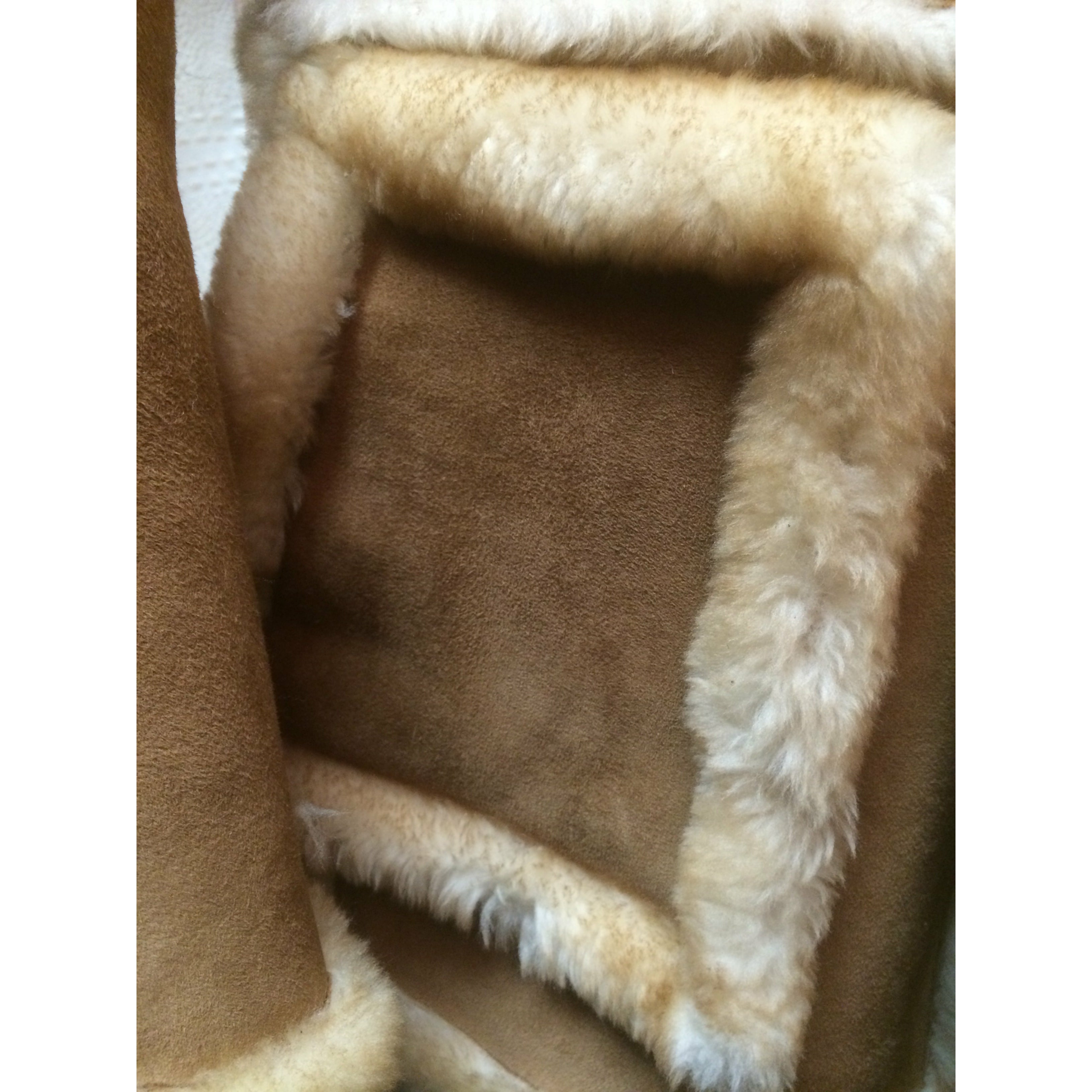 Mens Genuine Shearling Sheepskin Western Cowboy Rodeo Marlboro Jacket Coat - CWesternwear