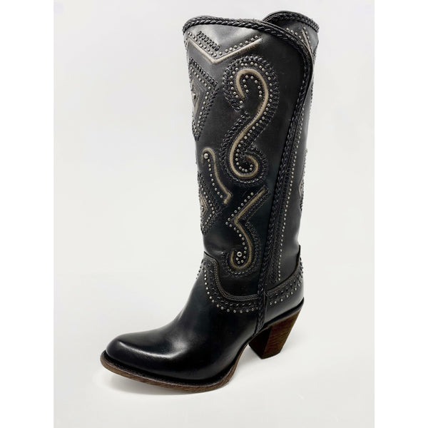 Cuadra Womens Anna Gris Black Boots