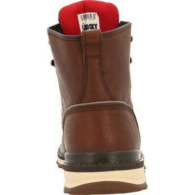 MEN'S ROCKY RAMS HORN UNLINED BROWN WORK CASUAL SPORT WEDGE BOOT - CWesternwear