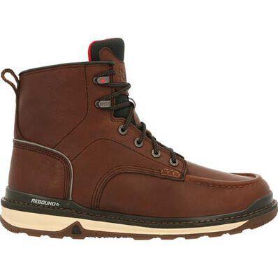 MEN'S ROCKY RAMS HORN UNLINED BROWN WORK CASUAL SPORT WEDGE BOOT - CWesternwear