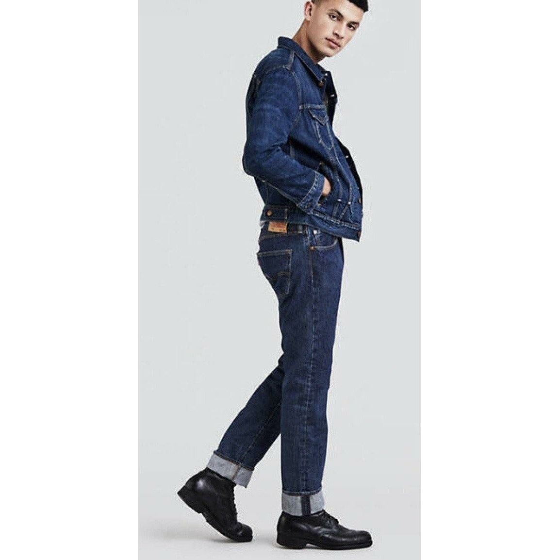 LEVI'S 501® ORIGINAL FIT MEN'S DARK STONE WASH JEANS - CWesternwear