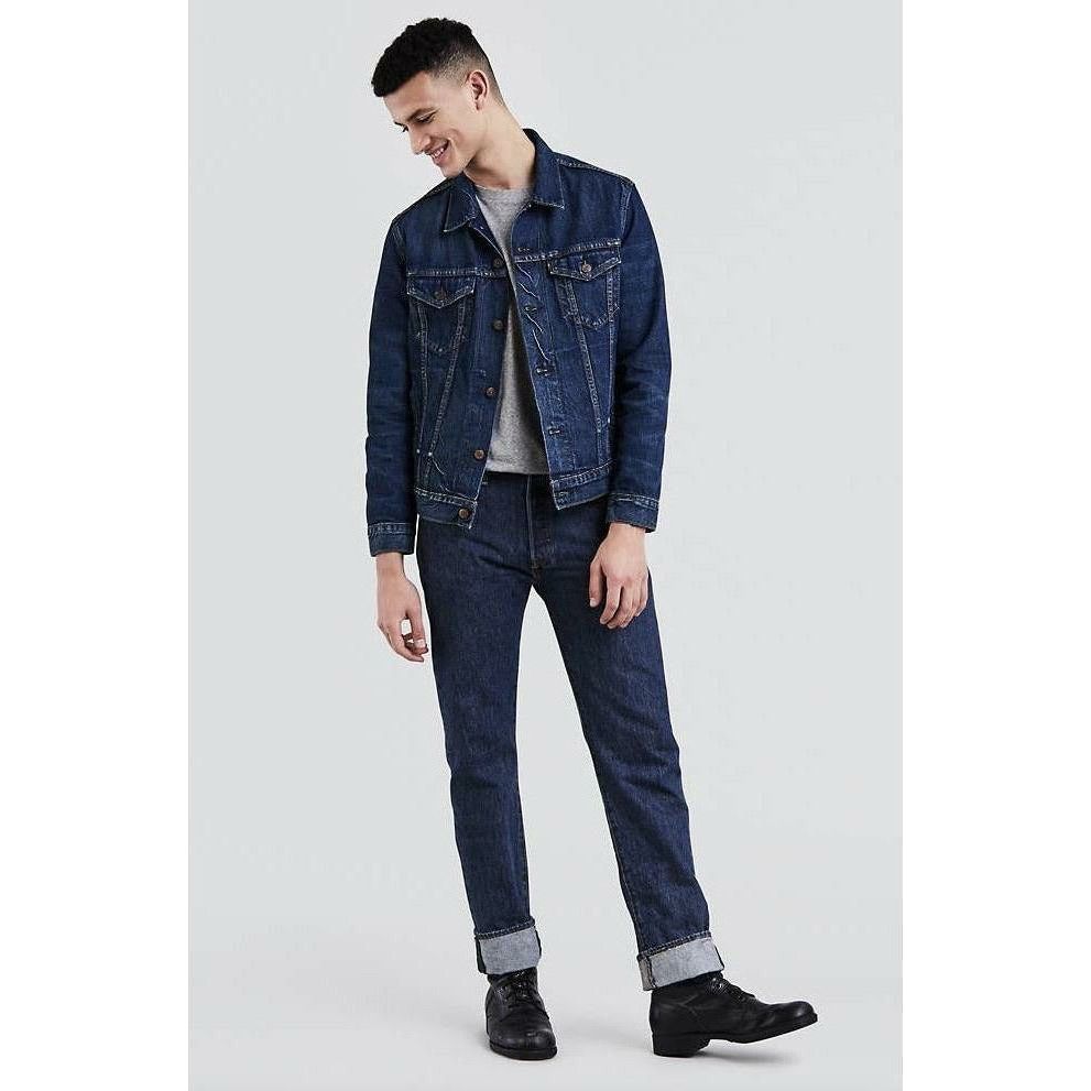 LEVI'S 501® ORIGINAL FIT MEN'S DARK STONE WASH JEANS - CWesternwear