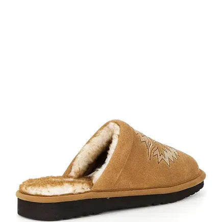 Men's Ariat Rancher Square Toe Embroidery Horns Slipper-Tan