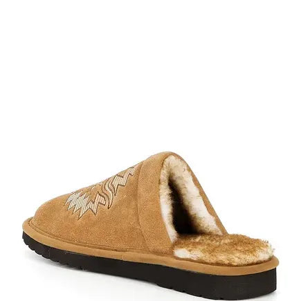 Men's Ariat Rancher Square Toe Embroidery Horns Slipper-Tan