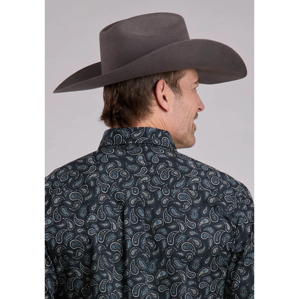 Men's Roper Long Sleeve Performance Print-Paisley Print