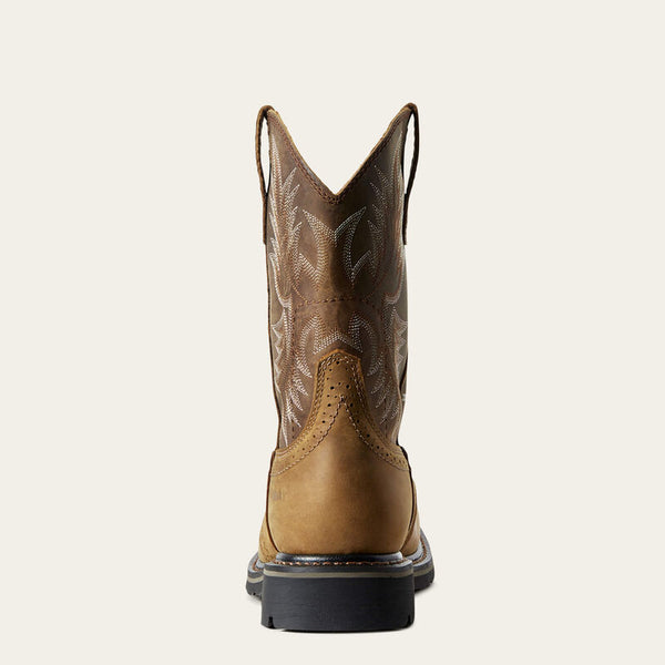 Men's Ariat Sierra Wide Square Toe Work Boot-Aged Bark