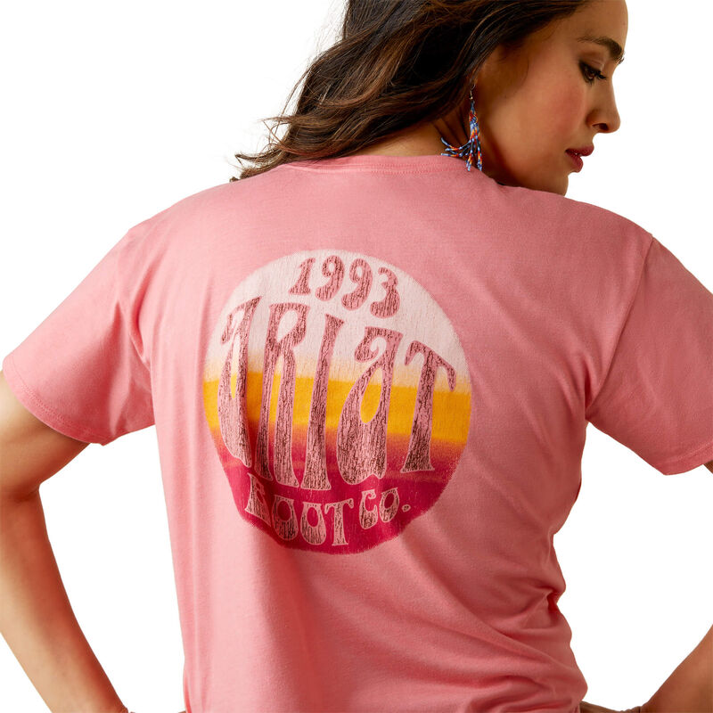 Women's Ariat Groovy T-Shirt - Coral Heather