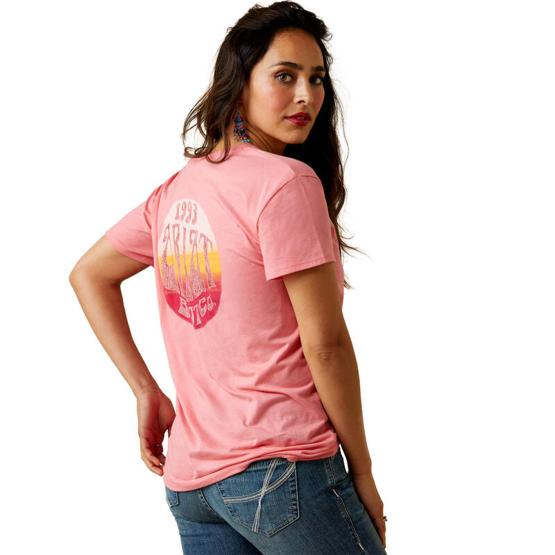 Women's Ariat Groovy T-Shirt - Coral Heather