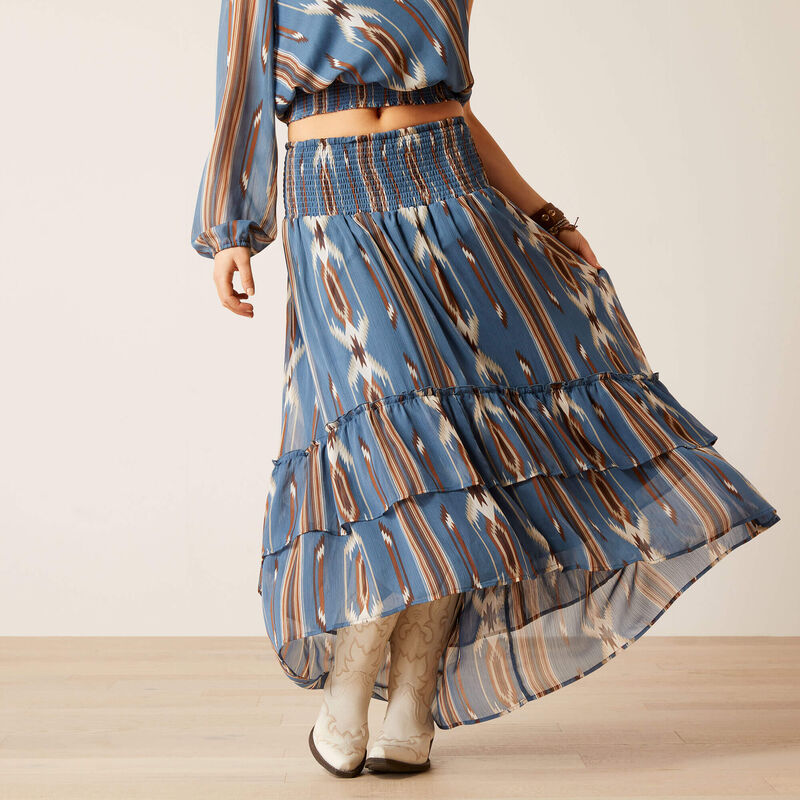 Women's Ariat Chimayo Skirt - Jacobo Chimayo Print