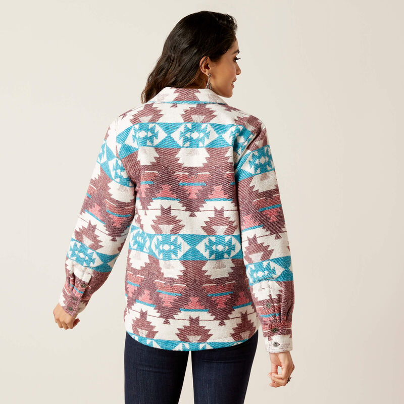 Women's Ariat Shacket Shirt Jacket - Baja Jacquard