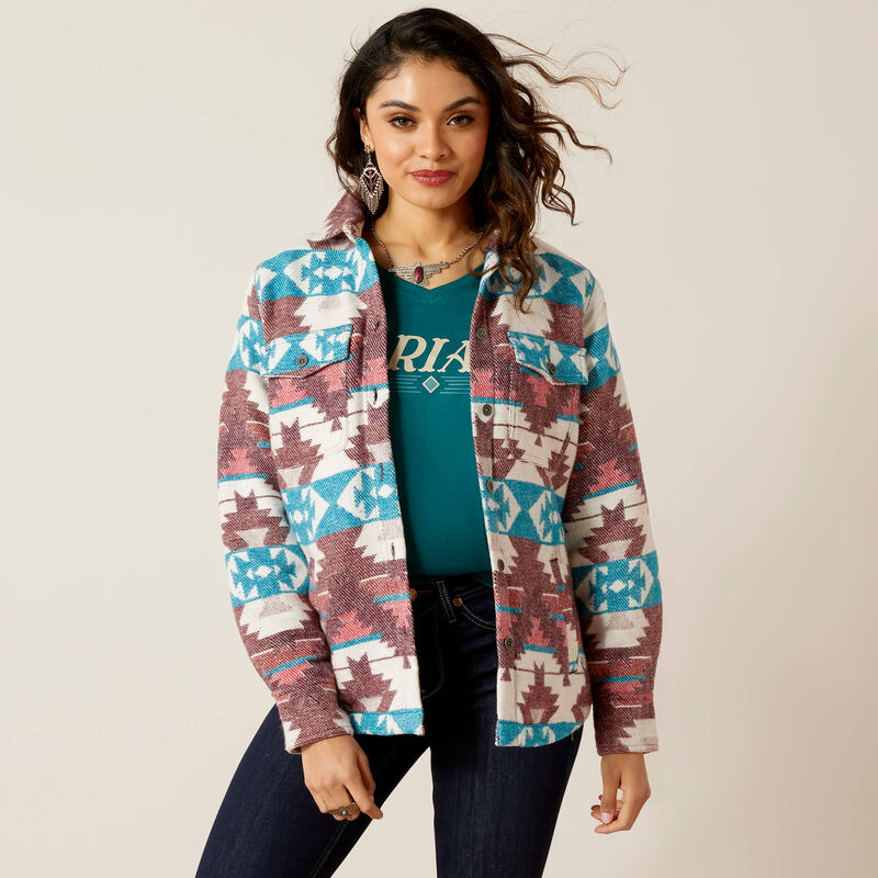 Women's Ariat Shacket Shirt Jacket - Baja Jacquard